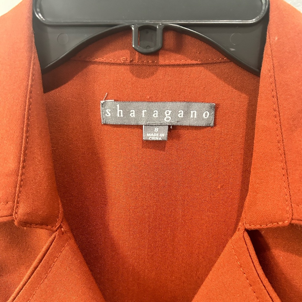 Sharagano Women's Belted Shirtdress with Short Roll Tab
Sleeves - Picture 2 of 7